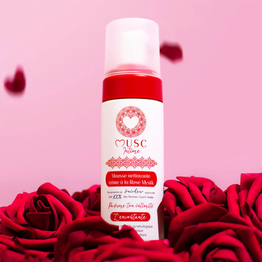 Mousse nettoyante intime à la Rose Mystik