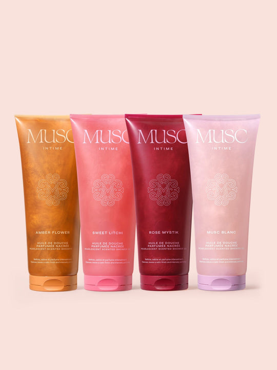 Mix 4 Huiles de Douche Parfumée Nacrée